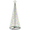 vidaXL LED-spiraljuletre med fot EKENAS 180 cm 220 LED-lys Flerfarget