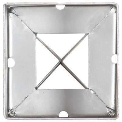 vidaXL Jordspyd 2 stk sølv 9x9x75 cm galvanisert stål