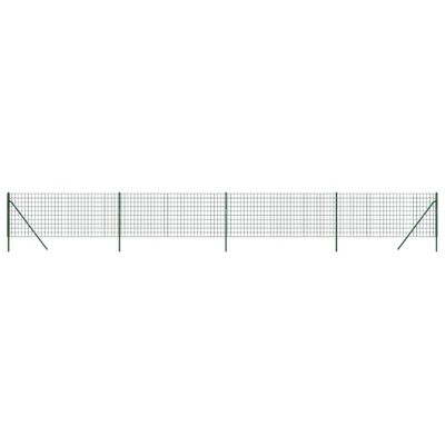 vidaXL Nettinggjerde grønn 0,8x10 m galvanisert stål