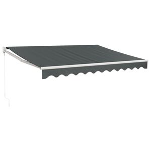vidaXL Uttrekkbar markise antrasitt 3x2,5 m stoff og aluminium
