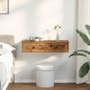 vidaXL Vegghylle med skuffer gammelt tre 80x31x17 cm konstruert tre