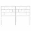 vidaXL Utskiftbar sengegavl i metall hvit 120 cm