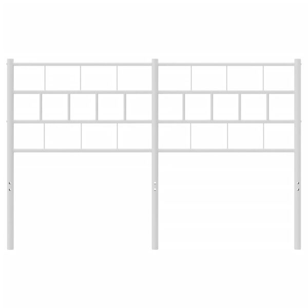 vidaXL Utskiftbar sengegavl i metall hvit 120 cm