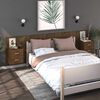 vidaXL Veggmonterte nattbord 2 stk brun eik