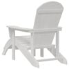 vidaXL Adirondack-stol Hvit 82 x 74 x 92 cm HDPE