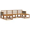 vidaXL Utend&oslash;rs sofa-sett 6 pcs Naturlig Solid akasietre