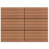 vidaXL WPC Terrassebord 60x30 cm 6 stk 1m² brun