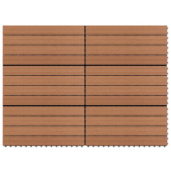 vidaXL WPC Terrassebord 60x30 cm 6 stk 1m² brun