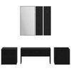 vidaXL Gangm&oslash;belsett Veggmontert med speil 6 pcs Konstruert tre