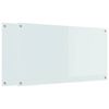 vidaXL Kj&oslash;kkenbenkplate 2 pcs Hvit 110 x 60 cm herdet glass