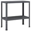 vidaXL Plantebord 80 x 40 x 80 cm Pulverlakkert st&aring;l Antrasitt