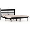 vidaXL Sengeramme svart heltre furu 135x190 cm Double