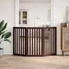 vidaXL Hundeport sammenleggbar 3 paneler brun 150 cm poppeltre