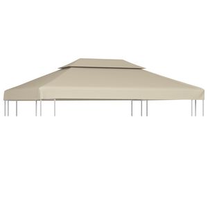 vidaXL Lysthus dekke baldakin erstatning 310 g/m&sup2; beige 3 x 4 m