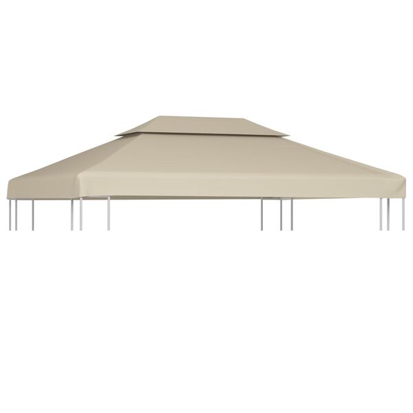 vidaXL Lysthus dekke baldakin erstatning 310 g/m&sup2; beige 3 x 4 m