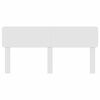 vidaXL Hodegavl Glanset Hvit 200 cm Konstruert tre