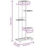 vidaXL Blomsterstativ med hjul 5 etasjer 44x23x100 cm svart jern