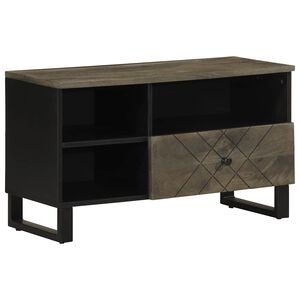 vidaXL TV-benk svart 80x33x46 cm heltre mango