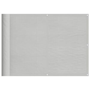 vidaXL Balkongskjerm lysegr&aring; 75x700 cm 100% polyester oxford