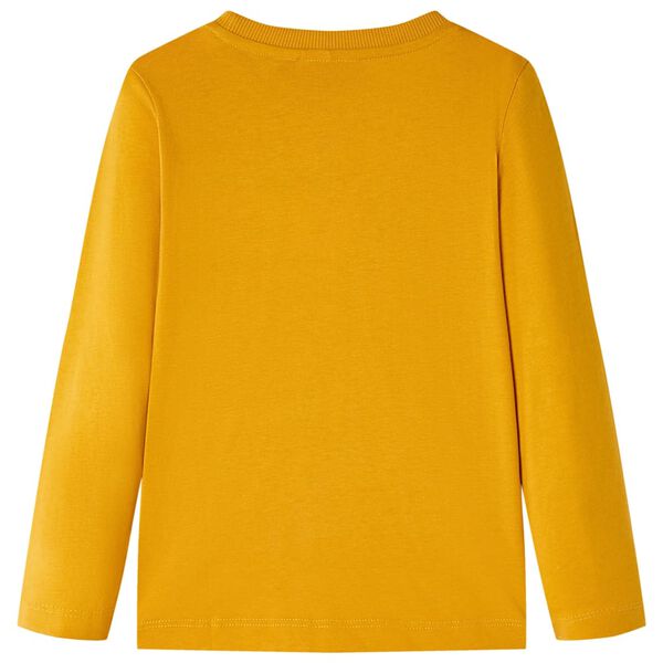 T-skjorte for barn med lange ermer oker 128