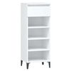 vidaXL Skohylle hvit 40x36x105 cm konstruert tre