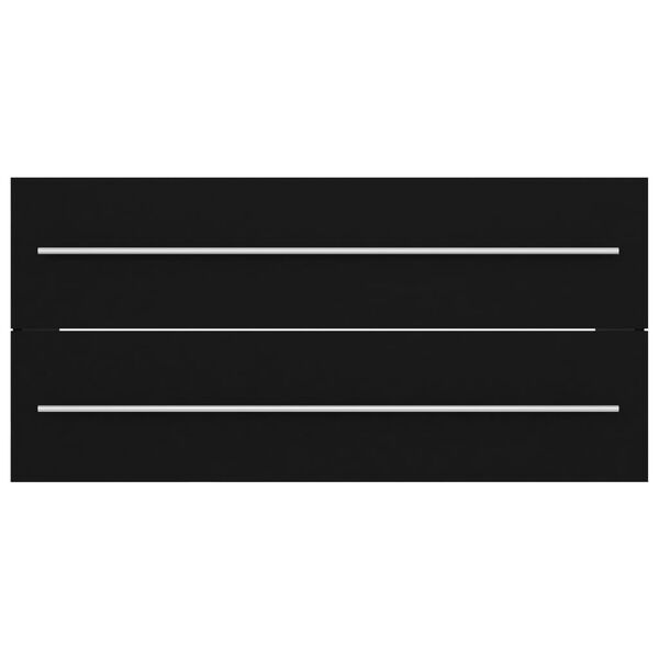 vidaXL Servantskap svart 100x38,5x48 cm konstruert tre