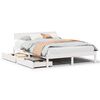 vidaXL Sengeramme uten madrass hvit 150x200 cm heltre furu