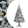 vidaXL Kunstig juletre med 150 LED Hvit 120 cm PVC og St&aring;l og Plast