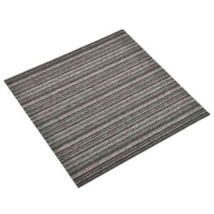 vidaXL Teppe 20 stk. Stripet antrasitt 50 x 50 cm 100% Polypropylen