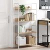 vidaXL Bokhylle 4 lag eik 60x27,6x124,5 cm konstruert tre