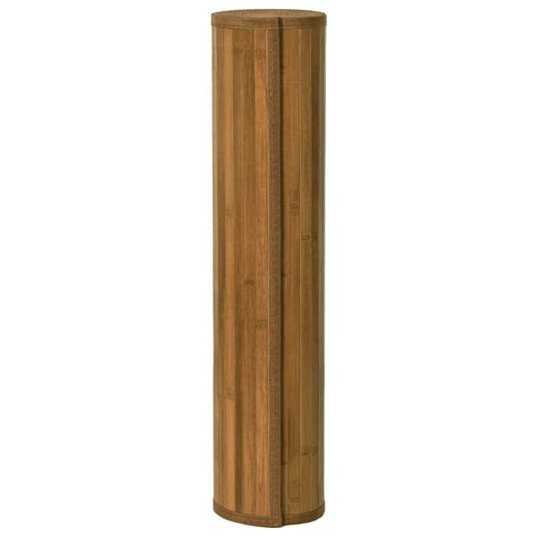vidaXL Teppe firkantet brun 100x100 cm bambus