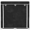 vidaXL Skoskap i stoff med trekk 115 x 28 x 110 cm svart