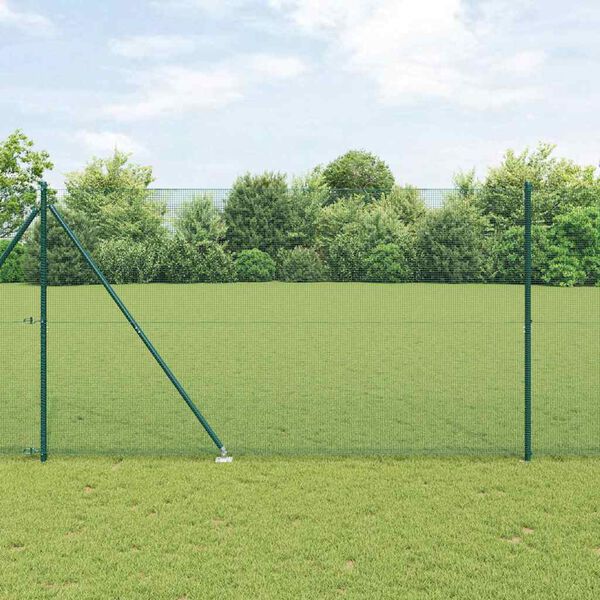 vidaXL Gjerdep&aring;le gr&oslash;nn 10 x 1,5 m (12 x 12 mm mesh) St&aring;l
