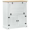 vidaXL Vinskap Hvit 97 x 45 x 114 cm Massiv furu