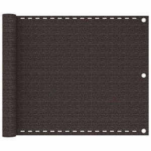 vidaXL Balkongskjerm brun 75x300 cm HDPE