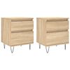 vidaXL Nattbord 2 stk sonoma eik 40x35x50 cm konstruert tre