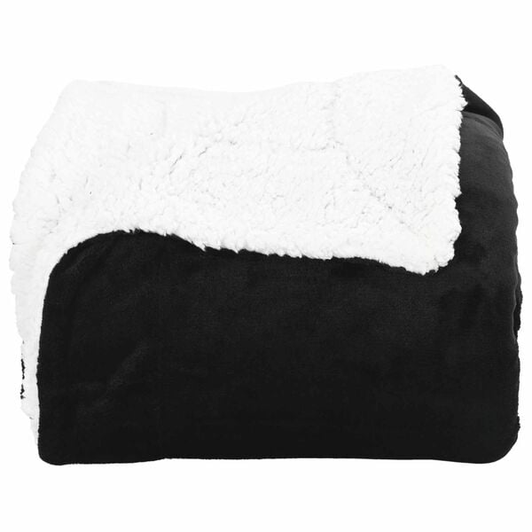 vidaXL Kastteppe Svart 130 x 150 cm Fleece