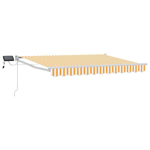 vidaXL Manuell utvidbar markise med LED-lamper 3,5 x 2,5 m