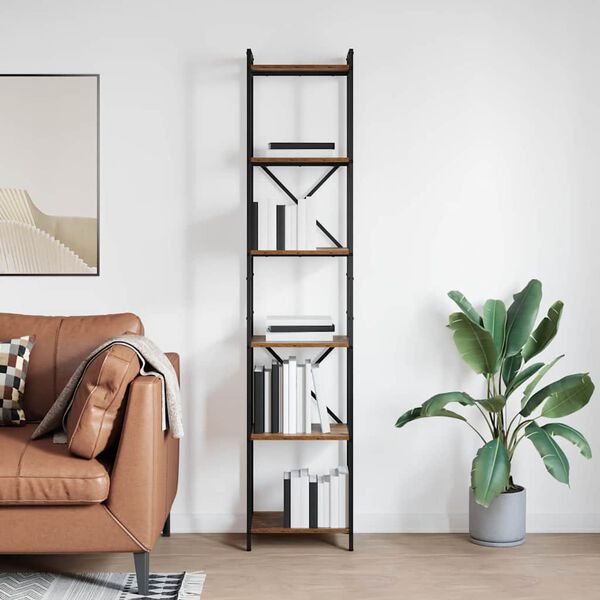 vidaXL Bokhylle Gammelt tre 40 x 30 x 189,5 cm Konstruert tre