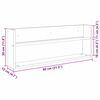 vidaXL Magasinreol 2 pcs R&oslash;kt eik 80 x 12 x 30 cm Konstruert tre