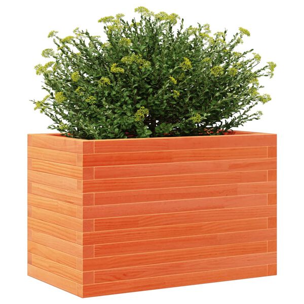 vidaXL Plantekasse voksbrun 70x40x46 cm heltre furu