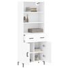 vidaXL Highboard hvit 69,5x34x180 cm konstruert tre