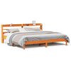 vidaXL Sengeramme uten madrass voksbrun 200x200 cm heltre furu