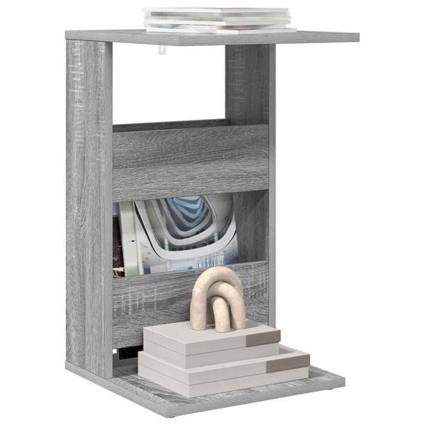 vidaXL Sidetabell Gr&aring; Sonoma 40 x 35 x 60,5 cm Konstruert tre