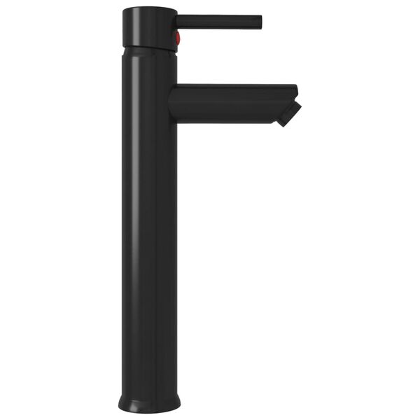 vidaXL Baderomsvask med kran og trykkavl&oslash;p frostet herdet glass