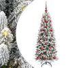vidaXL Kunstig juletre med 150 LED Hvit 120 cm PVC, plast, st&aring;l og PE