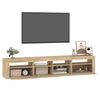 vidaXL TV-benk med LED-lys sonoma eik 210x35x40 cm