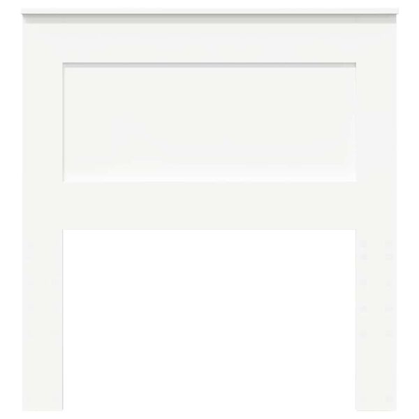 vidaXL Hodegavl med hodegjerde Hvit 75 cm Konstruert tre