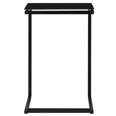 vidaXL Sidebord svart 40x40x60 cm herdet glass