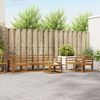 vidaXL Utend&oslash;rs sofa-sett 7 pcs Naturlig Solid akasietre